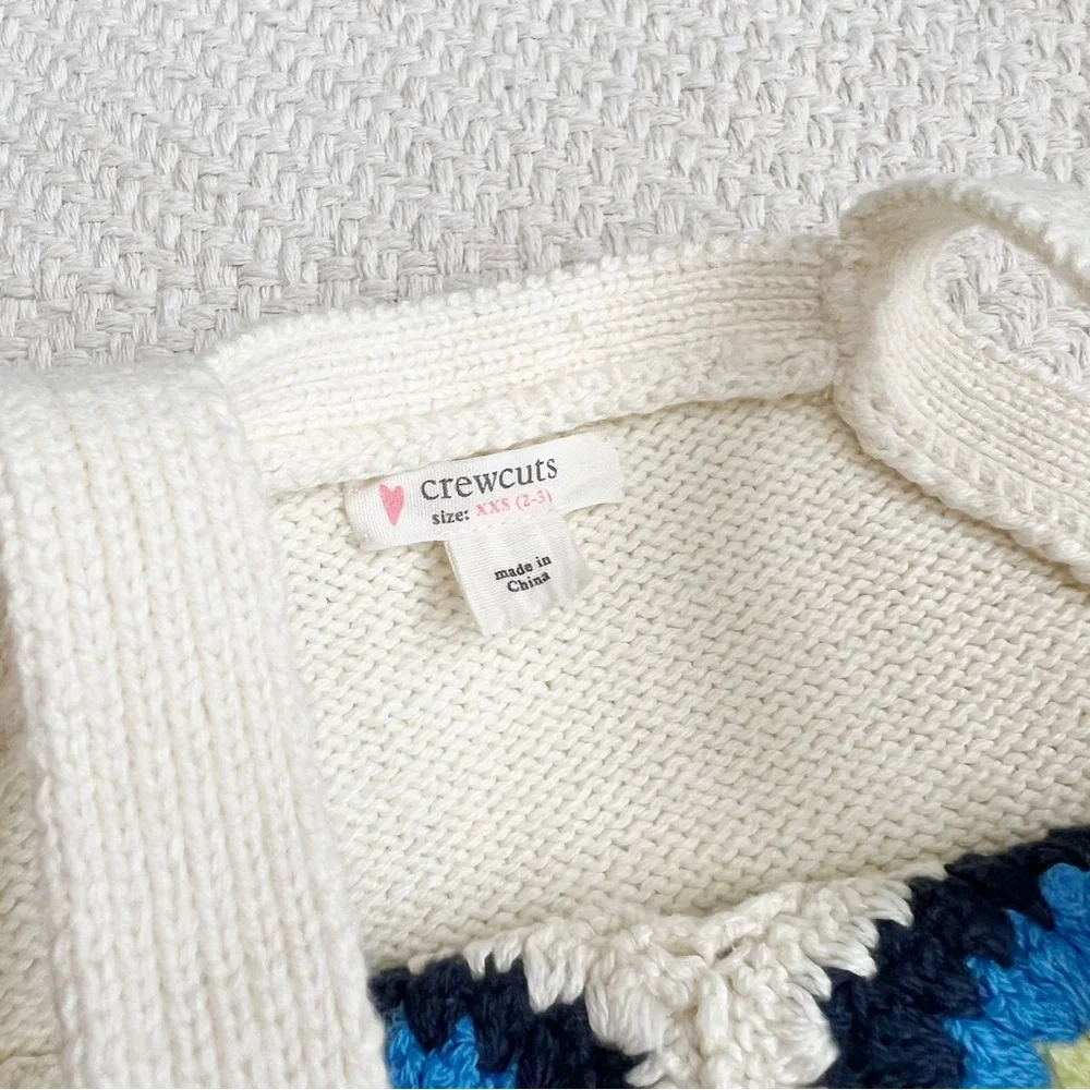 Crewcuts Granny Square Patchwork Crochet Knit Tank Top 2-3 years